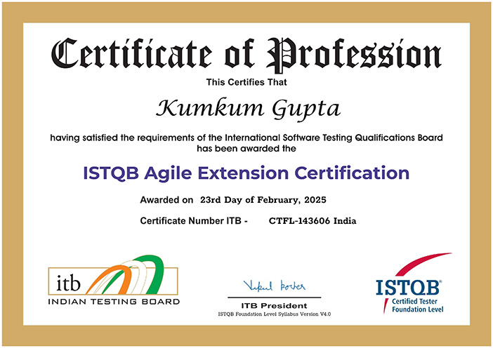 ISTQB certification course in Madhya Pradesh
