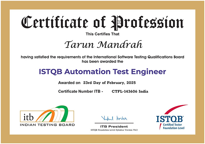ISTQB certification course in Madhya Pradesh